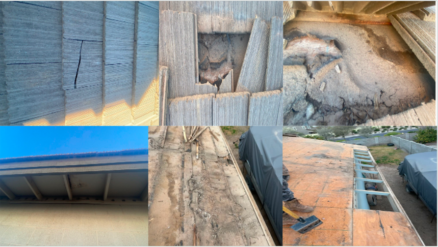 Tile roof inspection that resulted in damaged plywood and leak